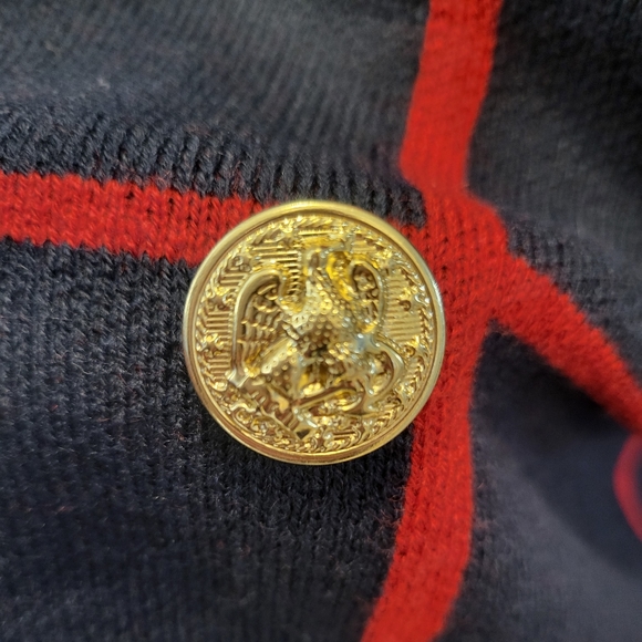 ANNE KLEIN MIDNIGHT AND FIRE RED SWEATER - Picture 5 of 6